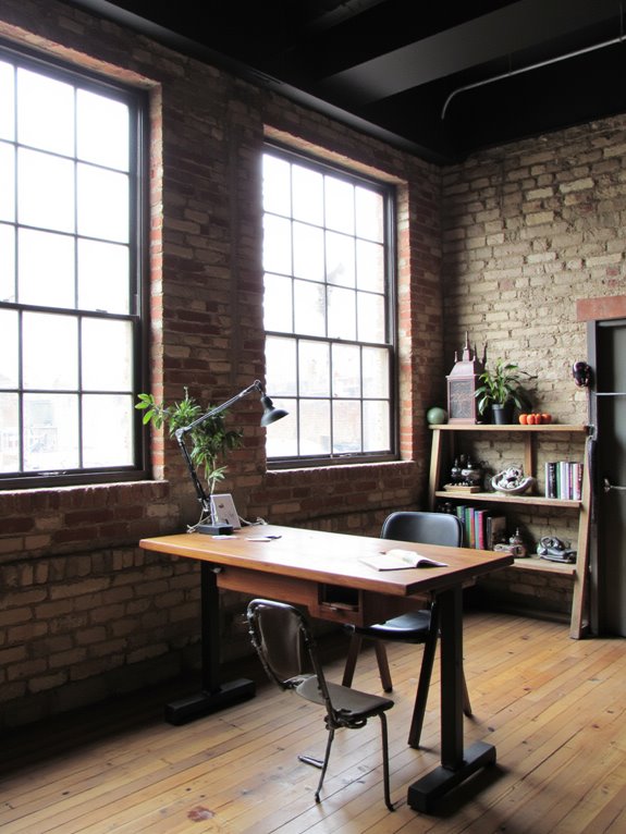 industrial chic workspace design