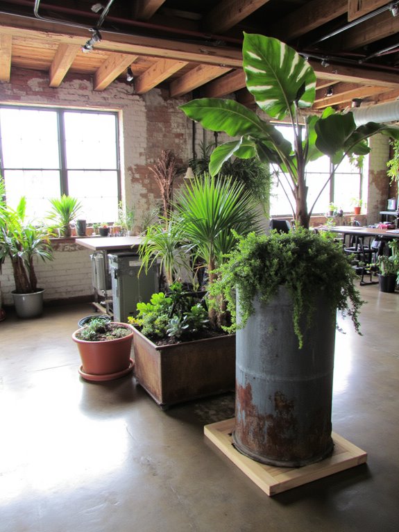 industrial planters enhance vibrancy