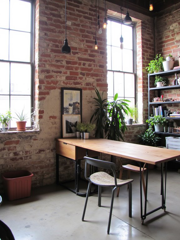 inviting industrial lighting ambiance