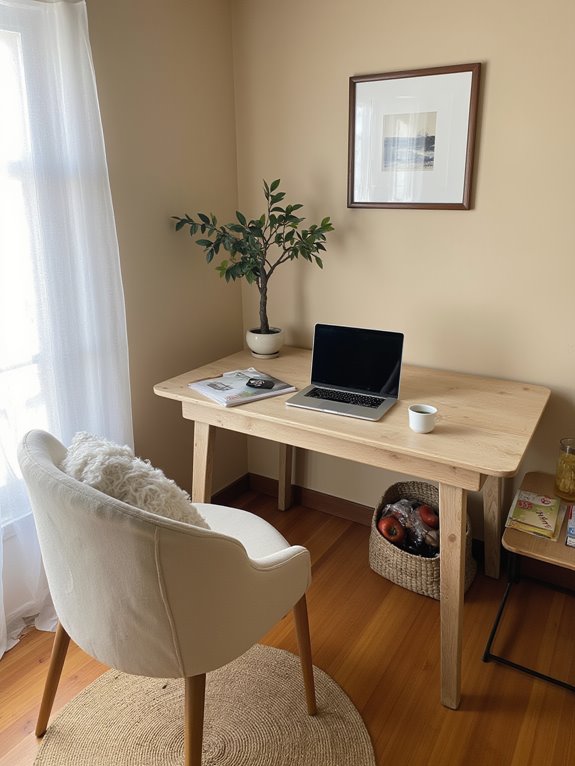 japandi workspace balance achieved