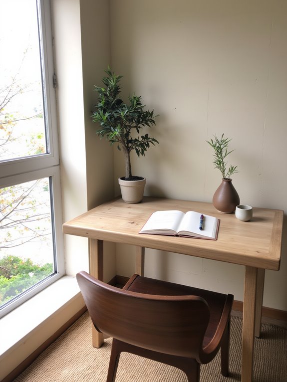 mindful zen workspace corner