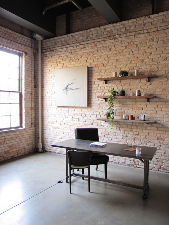 minimalist art enhances workspace