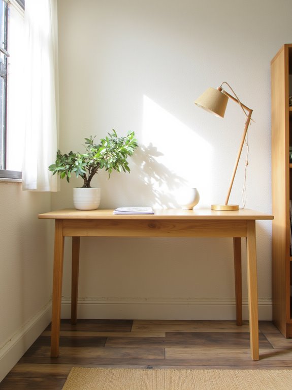 minimalist natural workspace design