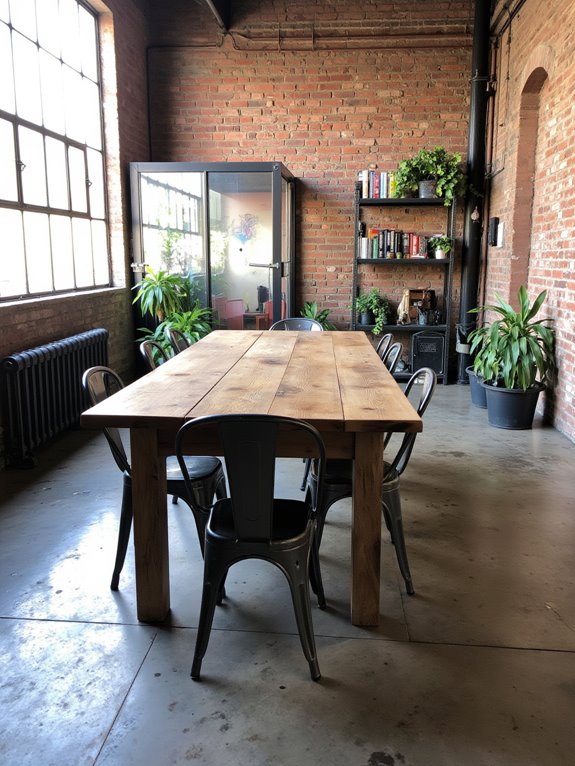 mixing wood metal glass