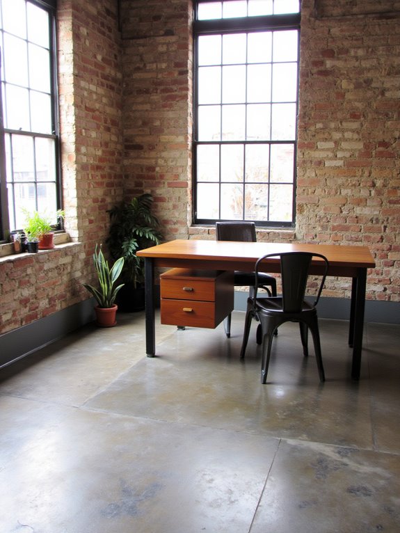 raw materials enhance workspace aesthetics