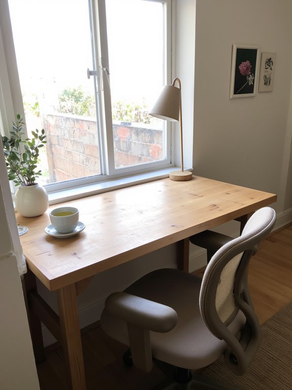 serene functional japandi workspace