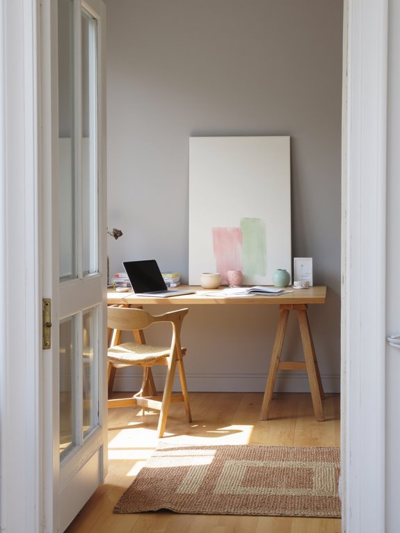 soft color accents enhance serenity