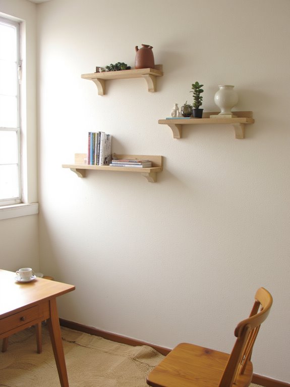 stylish wall shelf display