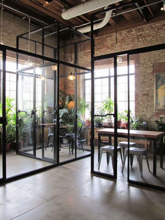 transparent glass partitions enhance collaboration